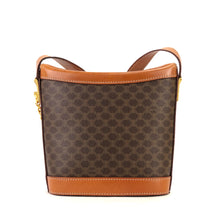 Load image into Gallery viewer, CELINE Macadam Toggle clasp chain Bucket bag Shoulderbag Brown Vintage Old CELINE nk6ve8

