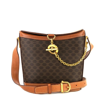 CELINE Macadam Toggle clasp chain Bucket bag Shoulderbag Brown Vintage Old CELINE nk6ve8