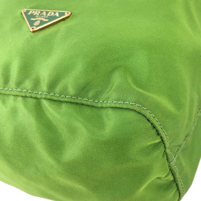 PRADA Triangle logo Nylon Drawstring Mini Handbag Green Vintage Old yjxupb