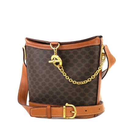 CELINE Macadam Toggle clasp chain Bucket bag Shoulderbag Brown Vintage Old CELINE nk6ve8