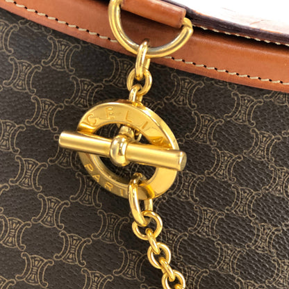 CELINE Macadam Toggle clasp chain Bucket bag Shoulderbag Brown Vintage Old CELINE nk6ve8