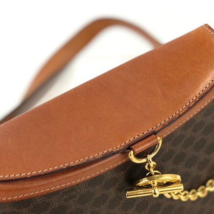CELINE Macadam Toggle clasp chain Bucket bag Shoulderbag Brown Vintage Old CELINE nk6ve8