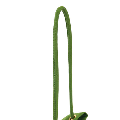PRADA Triangle logo Nylon Drawstring Mini Handbag Green Vintage Old yjxupb