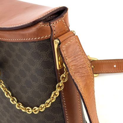 CELINE Macadam Toggle clasp chain Bucket bag Shoulderbag Brown Vintage Old CELINE nk6ve8