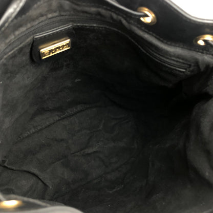 GUCCI Micro GG Inter Locking 抽繩單肩包 黑色 y8s8yh