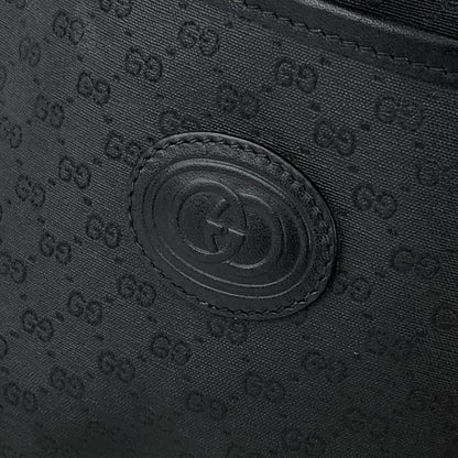 GUCCI Micro GG Inter Locking 抽繩單肩包 黑色 y8s8yh