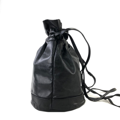 CELINE Blason Triomphe Drawstring Shoulder bag Black Vintage Old Celine jfgvrp