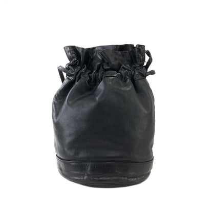 CELINE Blason Triomphe Drawstring Shoulder bag Black Vintage Old Celine jfgvrp