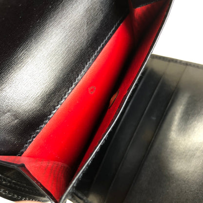 CELINE Gancini 緊湊型皮夾 黑色配件 復古舊款 celine v57afv