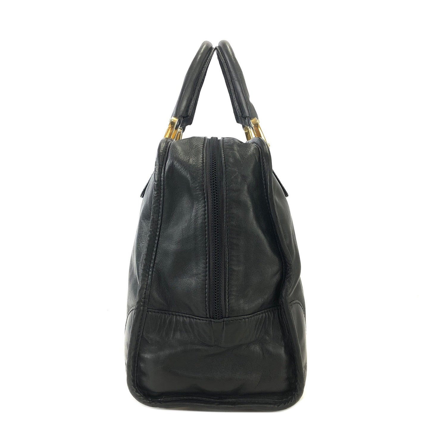 LOEWE Anagram Boston bag Handbag Black Vintage Old zy8pdh