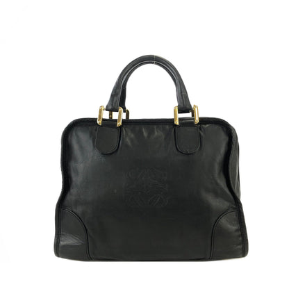 LOEWE Anagram Boston bag Handbag Black Vintage Old zy8pdh