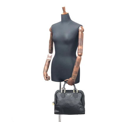 LOEWE Anagram Boston bag Handbag Black Vintage Old zy8pdh
