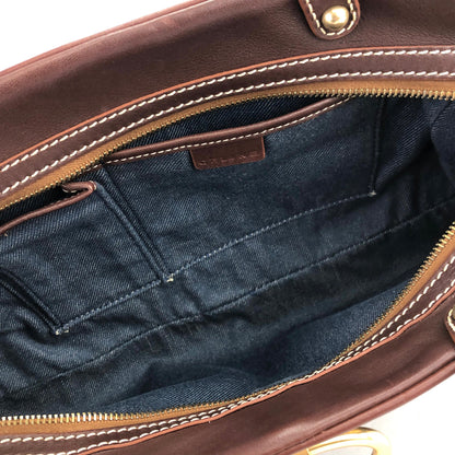 CELINE Paris Macadam Gancini Handbag Denim Indigo Vintage Old CELINE x8tkmu