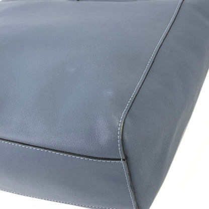 LOEWE Anagram logo Leather Totebag Blue Vintage Old 4vcds7