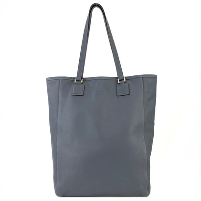 LOEWE Anagram logo Leather Totebag Blue Vintage Old 4vcds7