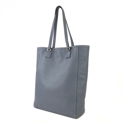LOEWE Anagram logo Leather Totebag Blue Vintage Old 4vcds7