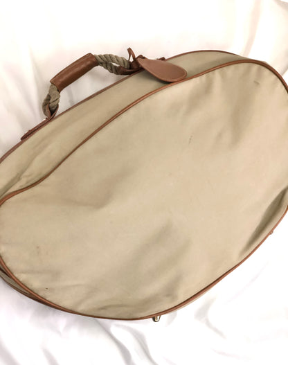 GUCCI anchor embroidery canvas leather Boston bag beige vintage old Gucci 6pf5rd