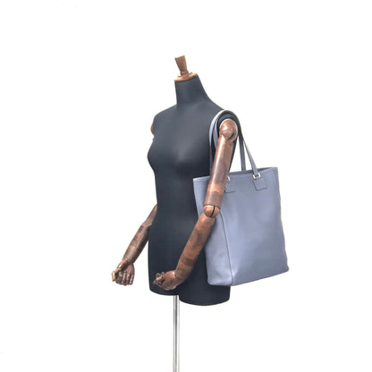 LOEWE Anagram logo Leather Totebag Blue Vintage Old 4vcds7