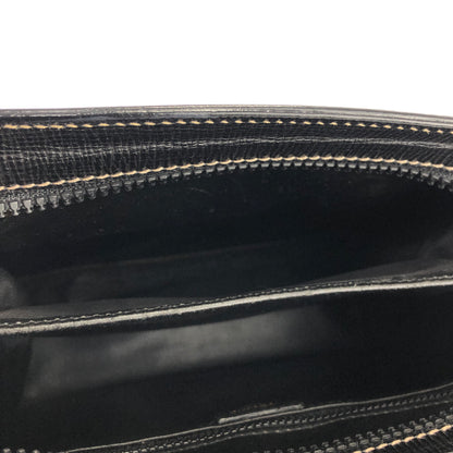 CELINE 標誌壓花皮革肩背包黑色復古舊款 celine 8ftf55