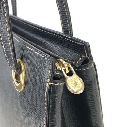 CELINE 標誌壓花皮革肩背包黑色復古舊款 celine 8ftf55