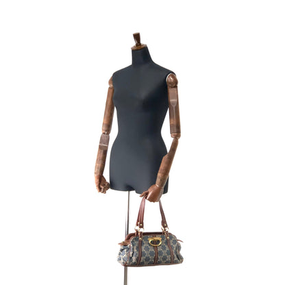 CELINE Paris Macadam Gancini Handbag Denim Indigo Vintage Old CELINE x8tkmu