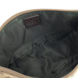 GUCCI sherry line GG canvas hobo mini bag accessory pouch handbag beige green vintage old Gucci s5hbds