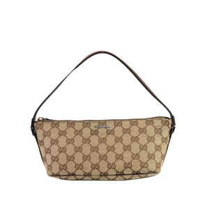 GUCCI sherry line GG canvas hobo mini bag accessory pouch handbag beige green vintage old Gucci s5hbds