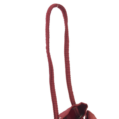 PRADA Triangle logo Nylon Drawstring Mini Handbag Red Vintage Old z7chn5