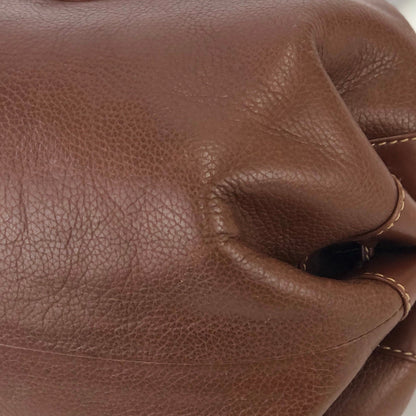 GUCCI GG logo Leather Round Crossbody Shoulder bag Brown Vintage Old Gucci i45utw