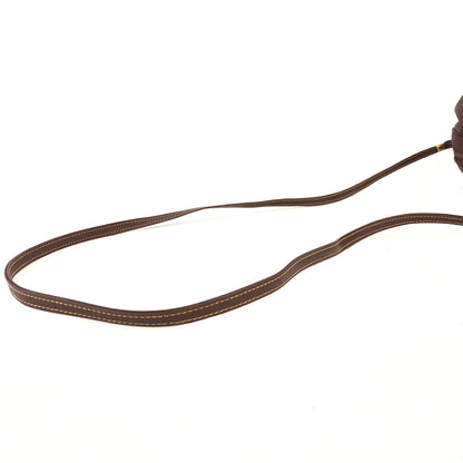 GUCCI GG logo Leather Round Crossbody Shoulder bag Brown Vintage Old Gucci i45utw