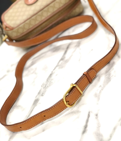 CELINE Macadam Crossbody Small Shoulder bag Beige Vintage Old CELINE 8icjt7