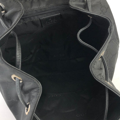 GUCCI Jackie GG pattern Nylon Backpack Black Vintage Old Gucci ayin4j