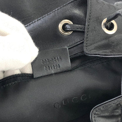 GUCCI Jackie GG pattern Nylon Backpack Black Vintage Old Gucci ayin4j