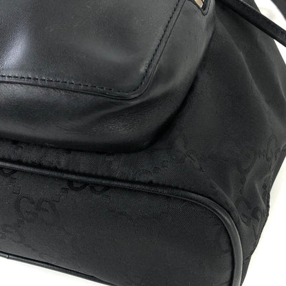 GUCCI Jackie GG pattern Nylon Backpack Black Vintage Old Gucci ayin4j