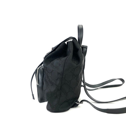 GUCCI Jackie GG pattern Nylon Backpack Black Vintage Old Gucci ayin4j