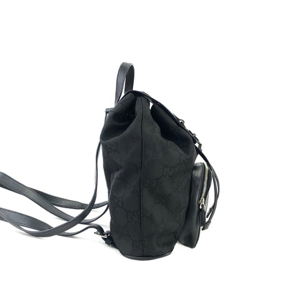 GUCCI Jackie GG pattern Nylon Backpack Black Vintage Old Gucci ayin4j