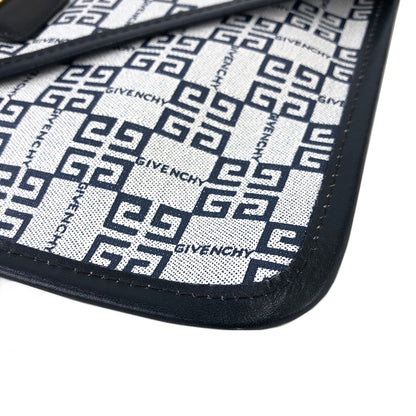 GIVENCHY 標誌圖案手拿包 海軍藍 復古舊款 t8fmjj