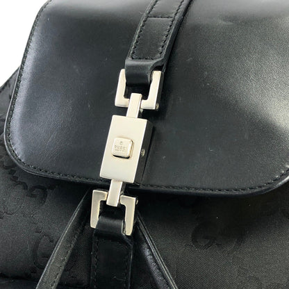GUCCI Jackie GG pattern Nylon Backpack Black Vintage Old Gucci ayin4j