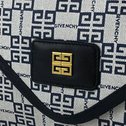 GIVENCHY 標誌圖案手拿包 海軍藍 復古舊款 t8fmjj