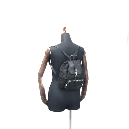 GUCCI Jackie GG pattern Nylon Backpack Black Vintage Old Gucci ayin4j