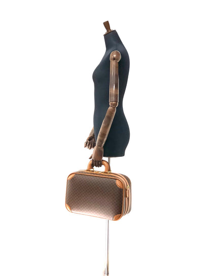 CELINE Macadam Mini trunk Handbag Shoulder bag Brown Vintage Old CELINE hx7anp