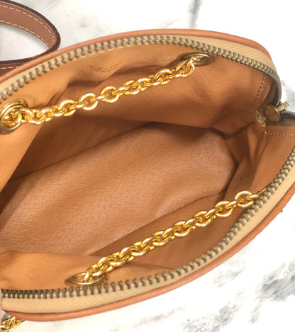 CELINE Macadam Crossbody Chain Small Shoulder bag Beige Vintage Old CELINE nhnp75