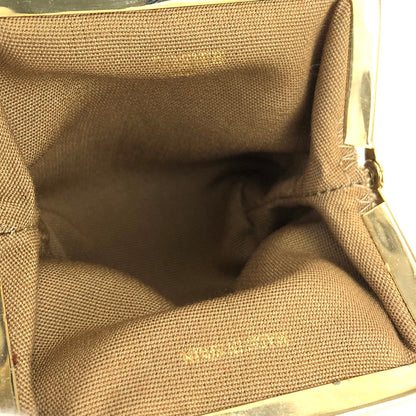 LOEWE Anagram Suede Clasp Coincase Compact wallet Brown Vintage Old 2wp677