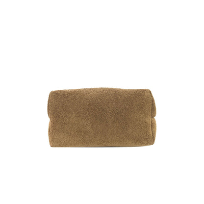 LOEWE Anagram Suede Clasp Coincase Compact wallet Brown Vintage Old 2wp677