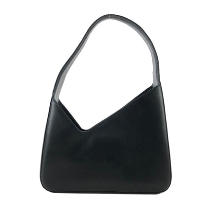 PRADA Leather Asymmetry Hobobag Handbag Black Vintage Old m55pkm