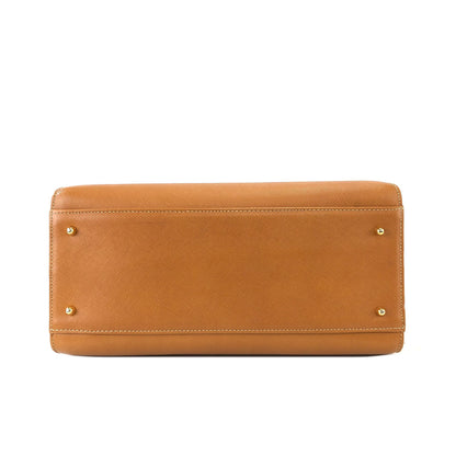 VALENTINO GARAVANI Logo Handbag Shoulder bag Brown Vintage Old 6juf2a