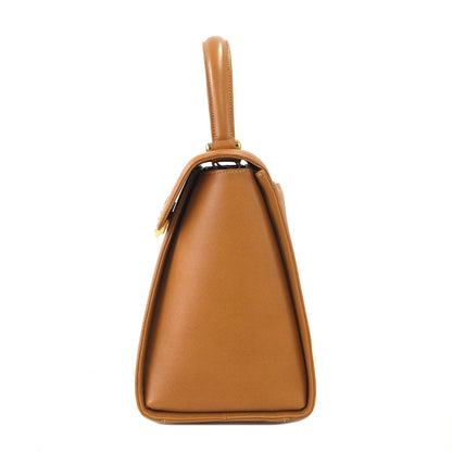 VALENTINO GARAVANI Logo Handbag Shoulder bag Brown Vintage Old 6juf2a