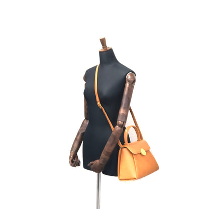 VALENTINO GARAVANI Logo Handbag Shoulder bag Brown Vintage Old 6juf2a