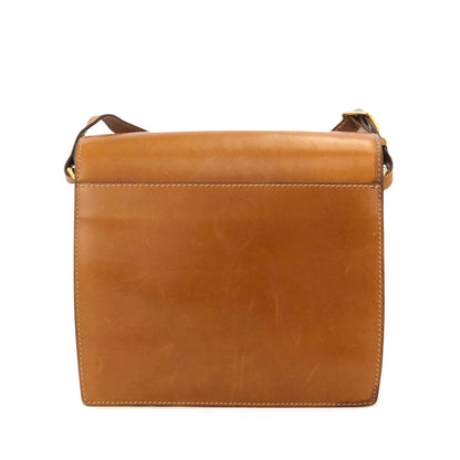 CELINE Gancini Square Shoulder bag Camel Old Celine Vintage 6tmkvk