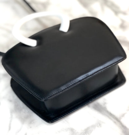 Salvatore Ferragamo Gancini Shoulderbag Handbag small Navy White Vintage Old cgnkn2